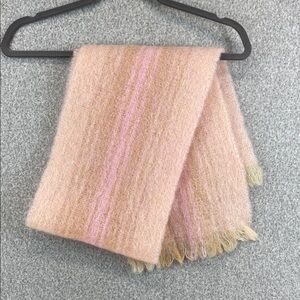 Vintage Cushendale Mohair wool scarf made in Ireland 9x56” natural fibers artsy